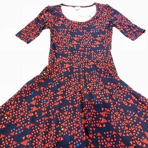 LulaRoe Navy Geometric Nicole M